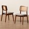 Baxton Studio Dannon Mid-Century Modern Grey Fabric and Walnut Brown Finished Wood 2-Piece Dining Chair Set 234-2PC-13288-ZORO - alternate 4